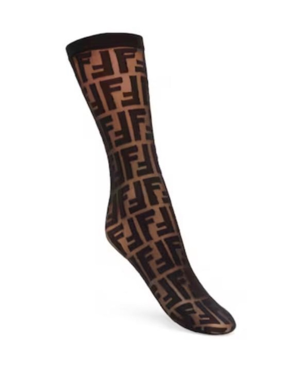 NWT FENDI  DOUBLE F LOGO CREW  SOCKS - Picture 12 of 12